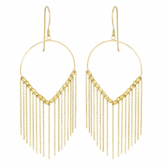14K YG Dangling Earrings